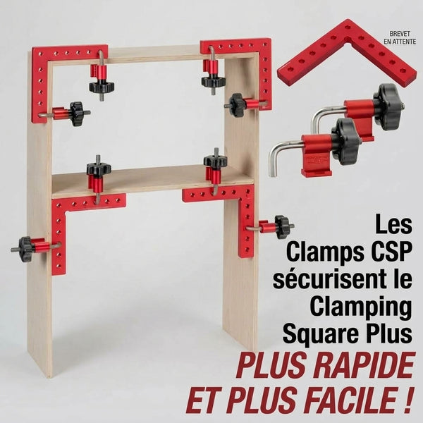 -50 % · OFFRE LIMITÉE · ClampMaster™ · Équerres de serrage Square Plus & CSP