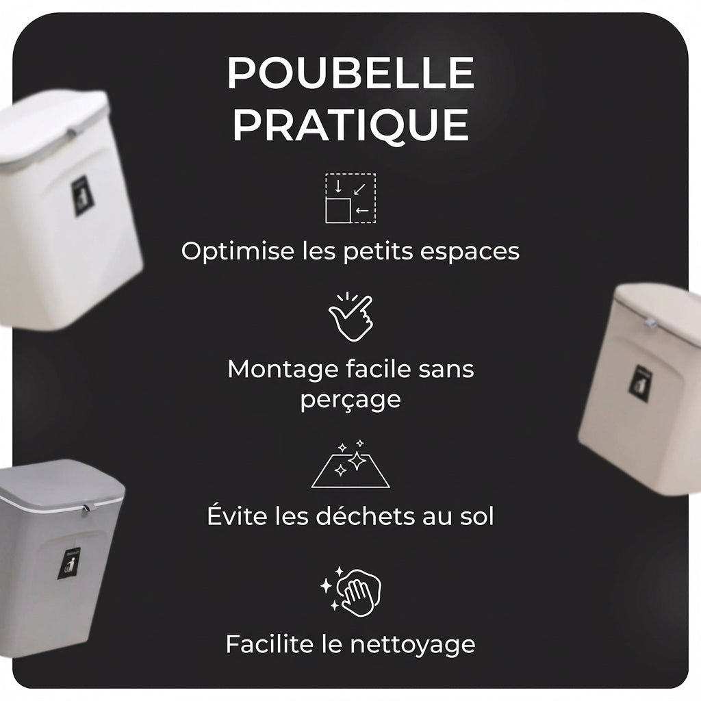 -50 % · OFFRE LIMITÉE · HangBin™ · Poubelle suspendue grand format