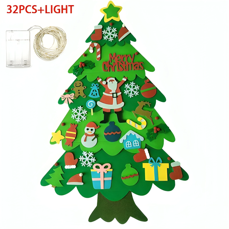 50% DE RABAIS TEMPORAIRE | JollyTree™ | DIY Arbre de Noël en feutre pour enfants