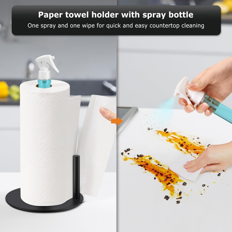 50% DE RABAIS TEMPORAIRE | SprayNSwipe™ | Support pour essuie-tout avec flacon spray